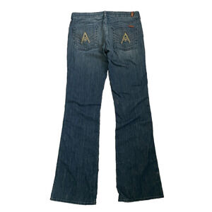 Vintage 7 For All Mankind "A" Pocket Boot Cut Jeans Size 32x34 Y2K Low Rise